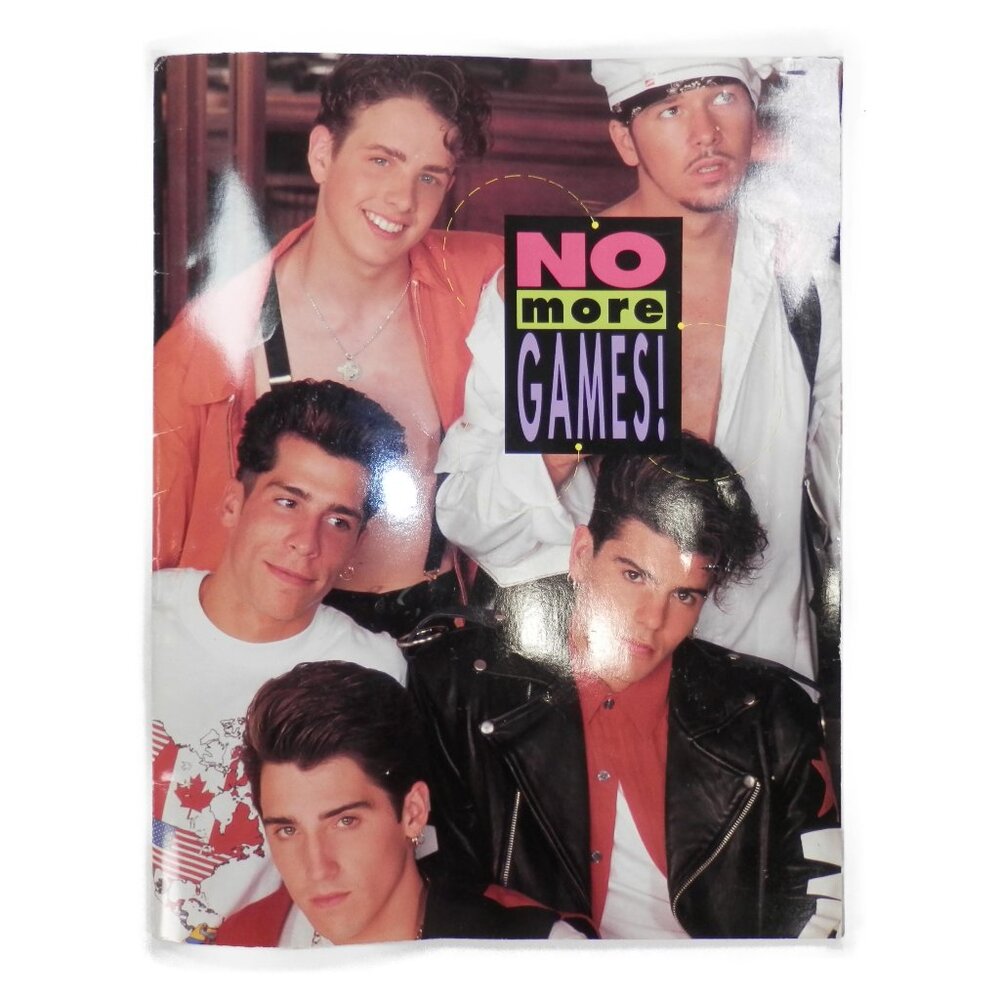 New Kids On The Block 1989 No More Games Concert Tour Book Ticket Stub Detroit